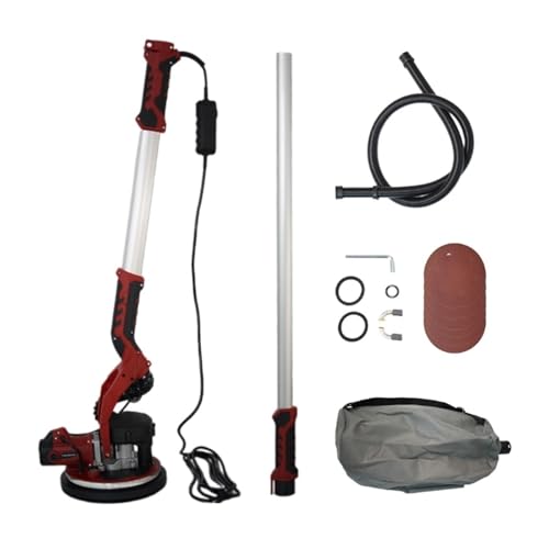 Lijadora Eléctrica De 1390 W, Velocidad Variable, 900-1200 RPM, Pared, Techo, Luz LED, Mango Extensible Buen Efecto De Pulido, FáCil Y Limpio.