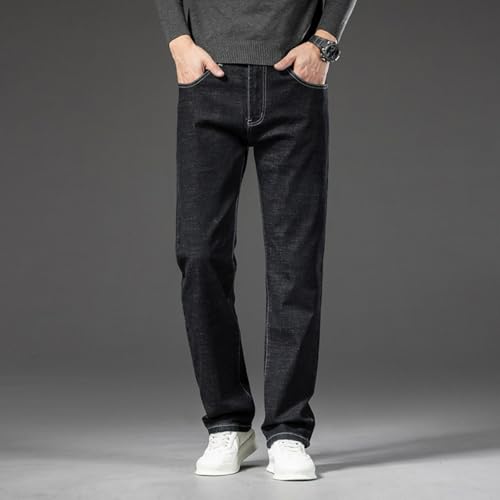 Jeans Pants Trousers Denim Fat Plus Large Stretch Business Trendy Casual Loose Commuter Straight Leg for Men3