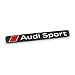 Audi 4S0853737D2ZZ Sport Schriftzug Exterieur Emblem Logo Zeichen, chrom/rot/schwarz