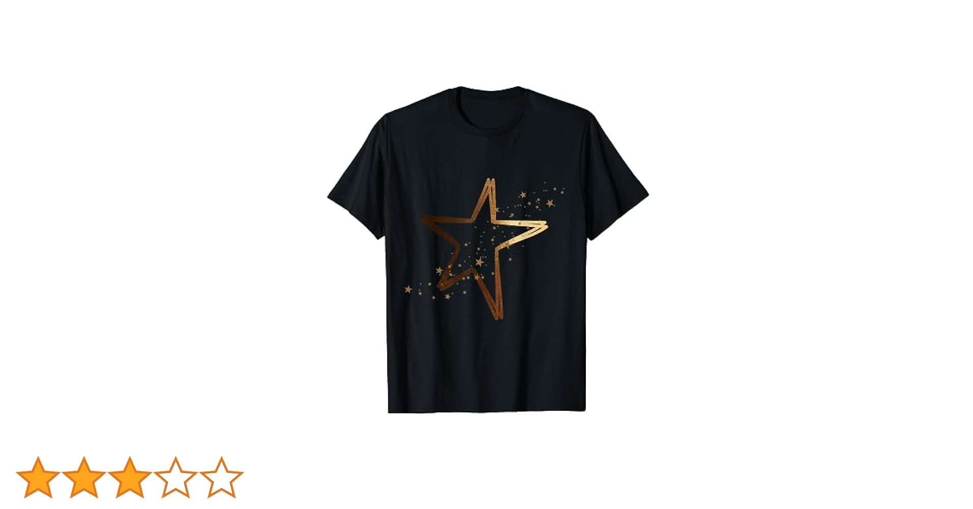 Tシャツ・カットソー GOLDEN DELUXE BRAND Cotton t-shirt with star print Large golden colour star with little stars around. T-Shirt