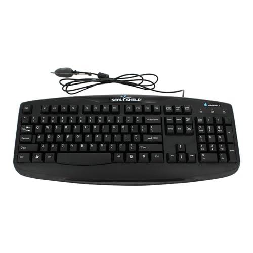 Clavier noir de bureau Seal Shield STK503P avec câble de liaison PS/2