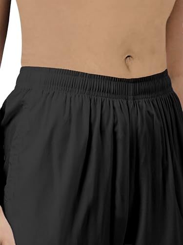 Image of Women's Cambric Cotton Afghani Patiala Salwar - Loose Fit, Elastic Waist, Deep Pockets | Ethnic & Casual Wear