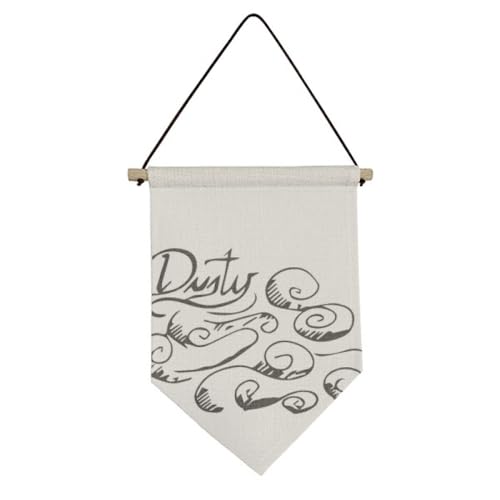 Drapeau en toile motif nuageux suspension murale tissu salon et chambre