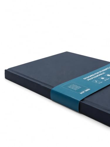 Image of BRYT A5 Dot Grid Notebook | Hardcover Diary, 192 Pages, 80 GSM, No-Bleed Thick Paper | 180 Degree Lay Flat Dotted Notebook for Designers, Architects, Professionals, Office Use & School Use (Blue)