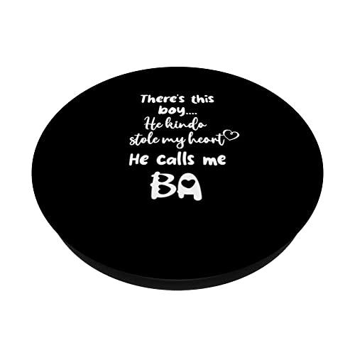 Vietnam Vietnamese Grandma Grandmother This Boy Calls Me Ba PopSockets Swappable PopGrip, Black - Image 2