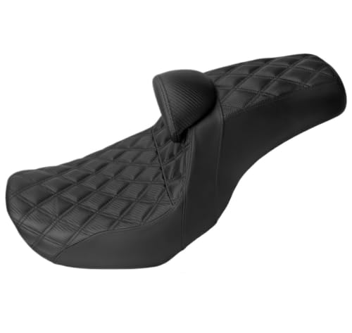 Siège de moto à deux places avec repose-poignet pour Dyna Low Rider Fat Bob 2006-2017