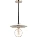 Mitzi H175701L-PN/WH Milla-One Light Large Pendant in Style-10.25 Inches Wide by 3.25 Inches High, Finish Color: Polished Nickel/White