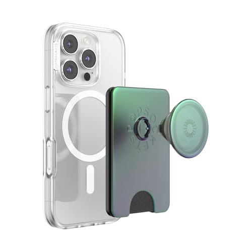 Image of PopSockets Kick-Out Wallet for MagSafe, Adjustable Kickstand, Magnetic Stand, Green - Nightshade