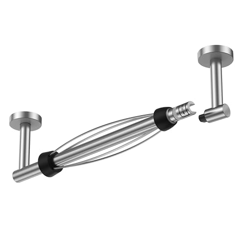 Image of FORIOUS Paper Towel Holder Under Cabinet, SUS304 Wall Mounted Commercial Paper Towel Holder, One-Handed Tear Hanging Paper Roll Holder with Ratchet Mechanism for Kitchen Bathroom (Brushed Nickel)