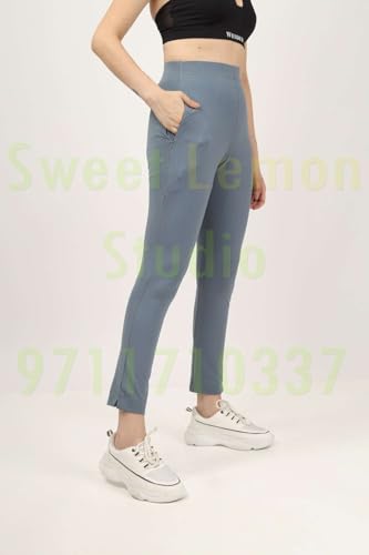 Image of ON&ON Women's Cotton Stretchable Slim Fit Straight Pants Trouser for Casual Wear and Office Wear