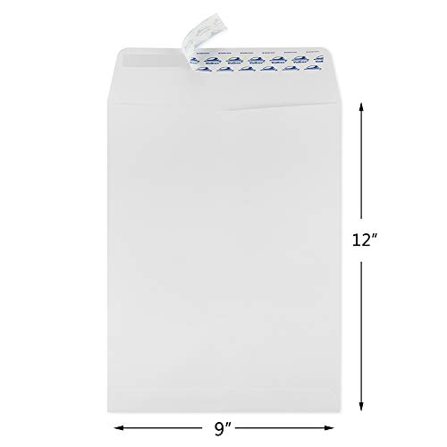 ValBox-9x12-Self-Seal-Catalog-Envelopes-250-Packs-White-Envelopes-with-Peel-and-Seal-Flap-for-Mailing-Organizing-and-Storage