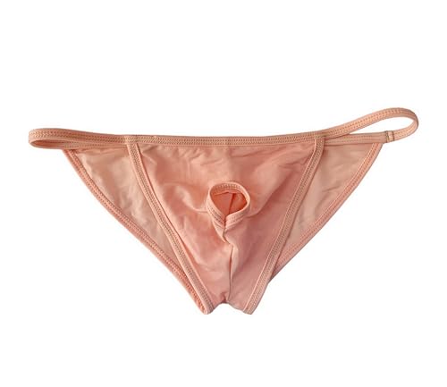 Men's Sexy Briefs Double Split Bikini Underwear With Holes U-Convex Design Underpants3