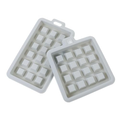 GRIRIW 2Pcs Silicone Waffle Mold and Cake Making Molds for Baking Non Stick Waffle Maker Molds for Desserts and Food