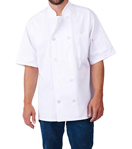 HILITE Classic Chef Coat Short Sleeve - White 540WH