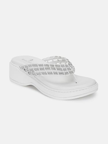 Image of Marc Loire Women's Embellished Slip-On Platform Heel Fashion Sandal for All Occasion