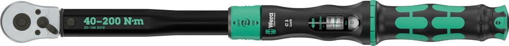 Wera Torquimetro 40-200 Nm 1/2 Click Torque C3 05075622001 - Ferretería