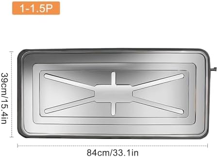 Stainless Steel AC Drip Pan with 6.5ft Hose - Durable Window Air Conditioner Drain Kit for Outdoor Split Heat Pump - Efficient Drainage Solution for Home Use,84x38x3cm/33x15x1.2"