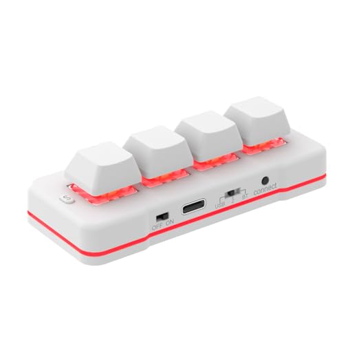 PCsensor 4 Key Mini Keypad USB Wired & BT Wireless Mini...