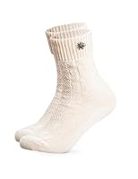 HerzSticht Damen Kurze Trachtensocken 1er Pack (Modell: Edelweiss), Trachtenstrümpfe Beige 39-42