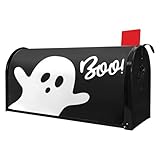 Magnetic Halloween Mailbox Cover - Ghost Boo Decor Wrap for Outdoor Post Box, 21"x18" Standard Size, Waterproof Farmhouse Yard Decor, Gothic Welcome Home Decor