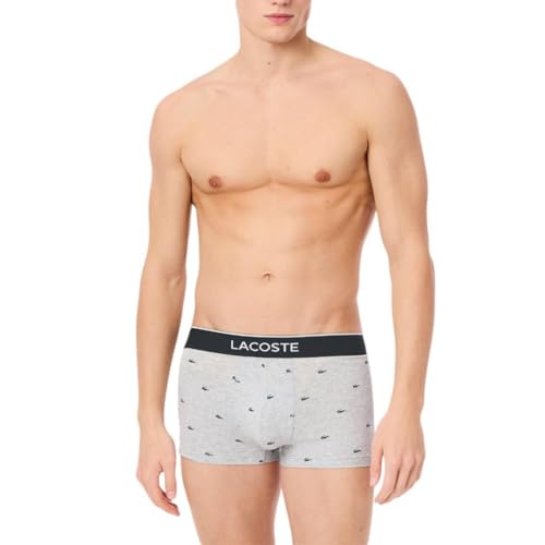 Lacoste Men's Cotton Stretch Mini Croc Print Trunks, 3-Pack2
