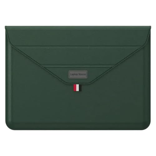 Image of TechTrendz Premium PU Leather Laptop Sleeve Bag with Stand for MacBook Laptops iPad Tablet 13 inch Laptop Cover Case for MacBook Neo 13 inch (A18 Pro Chip,2026) A3404, Easy Carry - Green