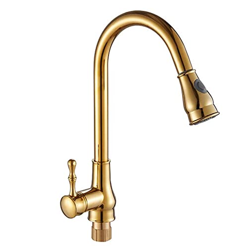 Pommeau de douche de cuisine rotatif 360 ° et mitigeur télescopique double mode