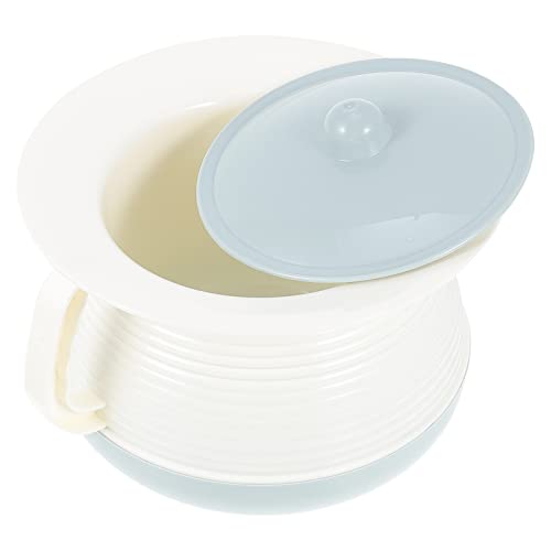 BEBEMOKO 蓋付き プラスチック製小便器 子供用 大人用痰壺 夜間用ポータブル便器 臭い防止設計 高齢者 妊婦向け 1set