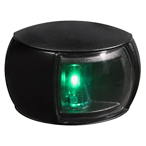 Feu de navigation 2 NM Hella Marine 980520331 tribord à lentille transparente et boîtier noir
