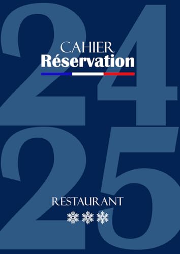Cahier de réservation restaurant format A4 de saison hiver avec 2 pages par jour - 2