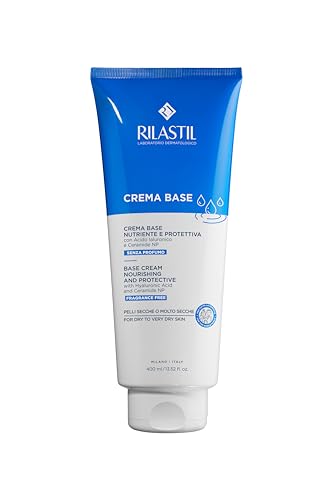 Immagine prodotto: Rilastil Crema Base, Crema Idratante per Viso e Corpo, Senza Profumo, per Pelle Secca e Molto Secca, Adatta a Tutta la Famiglia, 400 ml