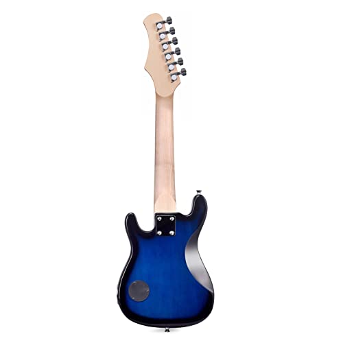 winzz egm100 30 inches real kids electric guitar with beginner kit right handed blueburst