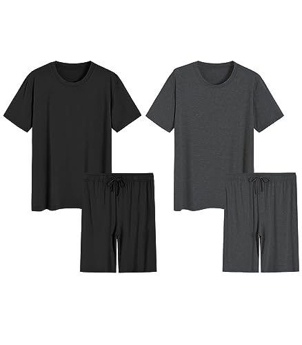 Latuza Men's Viscose Pajamas Shorts Set Soft Comfy