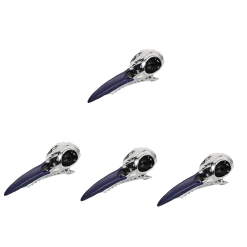 Pince à cheveux crâne gothique COLLBATH en alliage pour femme, lot de 4