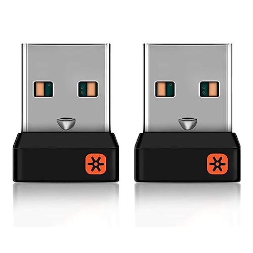 ALLOMN Lot de 2 adaptateurs récepteur Bluetooth sans Fil USB vers USB 2,4 GHz Ultra Stable WiFi...