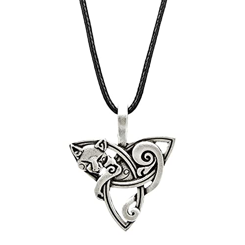 Clásico Nórdico Vikingo Celta Nudo Colgante Collar Irlanda Hombres Triángulo Mascota Mito Amuleto Unisex Vintage Talismán Accesorios de Joyería Cover