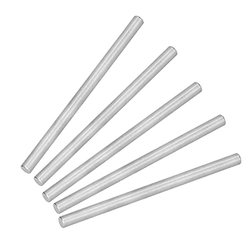 Yosoo Health Gear Jeu de Tiges d'arbre Rondes en Acier Inoxydable, 6 Mm, 5 Pièces, Tiges Métalliques Droites de Précision pour Robots, Arbres d'entraînement et Bielles Compatibles avec et TETRIX