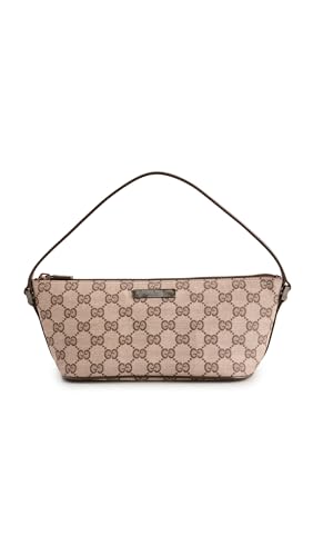 Shopbop Archive Women's Pre-Loved Gucci Boat Pochette, GG Canvas, Neutral,