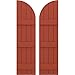 Ekena Millwork ARW401BQ414X57CLH Americraft Four 3 Exterior Real Wood Joined Board-n-Batten Shutters w/Arch Top (Per Pair), 14"W x 57"H, Colorful Leaves