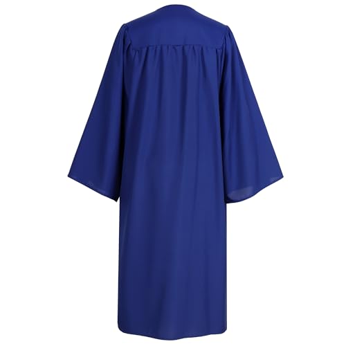 Gradwow Matte Graduation Gown for College University Bachelor, Unisex Adult Costume Choir Robe for Church (Royal Blue, 57)