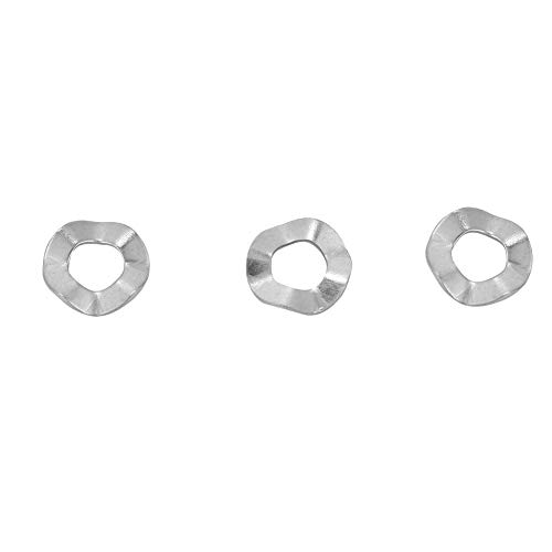 Wave Washer, Stainless Steel Wave Spring Washer M3, M4, M5, M6, M8, M10, M12, M14, M16,M20(M4(100PCS)), Silver