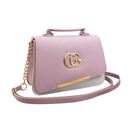Image of ETLIS Women's Stylish Sling Bag | Faux Leather Crossbody Handbag with Gold Chain Strap | Small Shoulder Purse for Daily Use, Party & Travel
