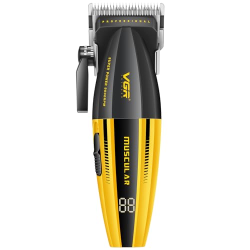 Image of VGR 285 Fresh Fade Hair Clippers for Men, 9000RPM Professional Barber Clippers for Hair Cutting, Cordless Small Hair Trimmer Lightweight Versatile Barber Kit with 6 Magnetic Guide Combs, LED Display