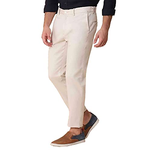 Image of Blackberrys Men's Cotton Blend Regular Casual Trousers