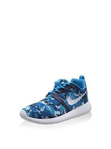 Nike Mixte Enfant Jr Rosherun Flight Weight GS Baskets Basses, Bleu-Bleu/Blanc, 40