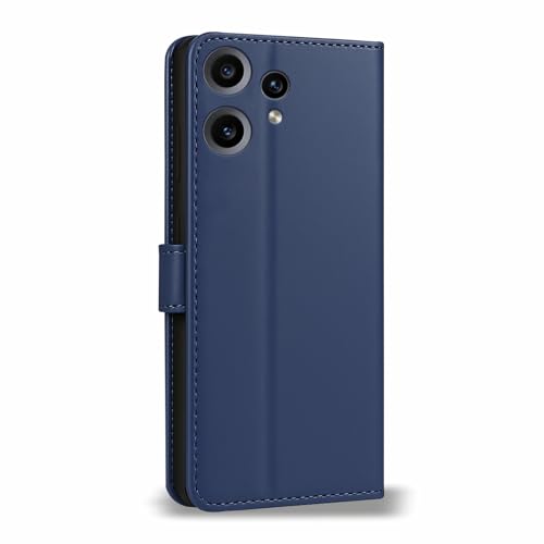 Image of AIBEX Shock Proof Flip Compatible for CMF Phone 2 Pro 5G Flip Cover Leather Finish | Inside TPU with Card Pockets | Wallet Stand | Complete Protection Flip Case- Blue