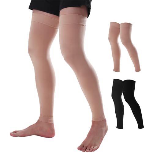 Doc Miller Thigh High Calf Sleeves Compression Hose 15-20 mmHg Opaque Stockings