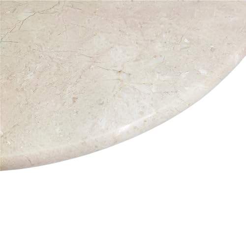 GEOONA 9'' Beige Marble Corner Shower Shelf for Bathroom Both Side Polished, Crema Marfil Marble Floating Shelves for Bath Wall Mounted (Beige - 1Pcs) - Thumbnail 7