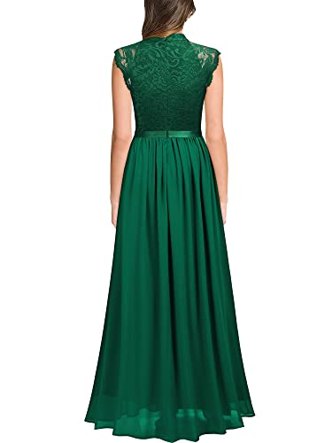 Image of Miusol Women's Formal Sleeveless Floral Lace Bridesmaid Party Maxi Dress
