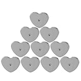 TOKIDNY Topes para Pendientes de Aleación en Forma de Corazón, 10 Piezas, Cierres de Seguridad Hipoalergénicos para Mujer, Alzadores Suaves para Orejas Caídas, Soporte Confiable